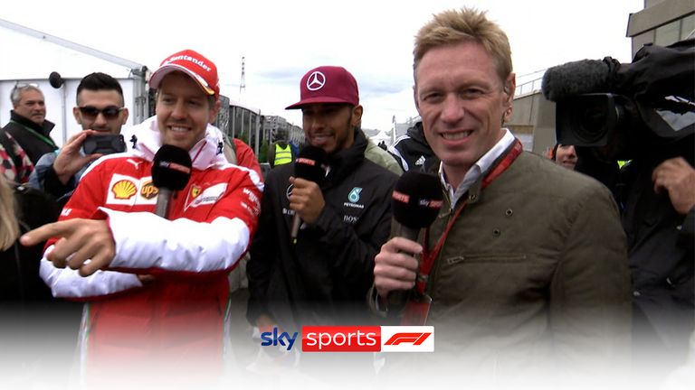 Simon Lazenby de Sky F1 revient sur un moment brillant où Sebastian Vettel a tendu une embuscade à l'interview de Lewis Hamilton pour expliquer que les « mouettes » étaient à blâmer pour son coûteux lock-up au GP du Canada 2016.