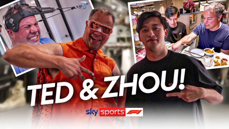 Ted Kravitz de Sky F1 rencontre Zhou Guanyu d'Alfa Romeo à Londres alors qu'ils vont à la salle de sport, parlent de mode et mangent de la nourriture !