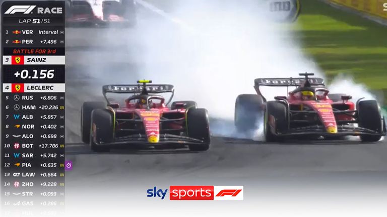 Carlos Sainz et Charles Leclerc se sont livrés une bataille épique à Monza pour la P3.