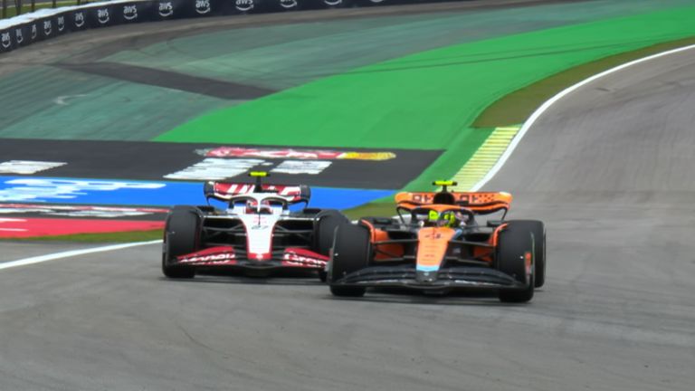 Lando Norris et Nico Hulkenberg entrent en collision lors de la P1 du GP de Sao Paulo