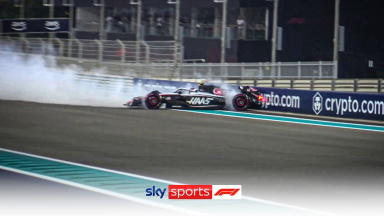 Nico Hulkenberg déclenche le deuxième drapeau rouge après avoir dérapé dans les barrières lors des deuxièmes essais du GP d'Abu Dhabi