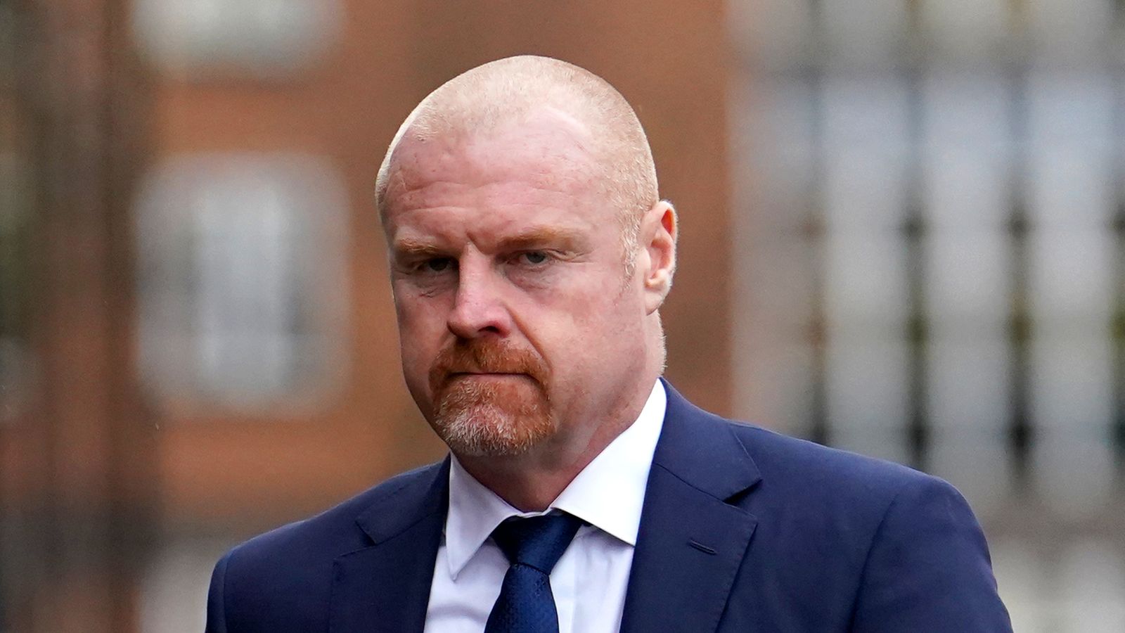 Sean Dyche, the Everton boss, attends the service for Bill Kenwright